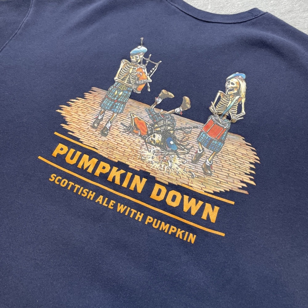 Ballast Point Unisex Pumpkin Down‎ Sweatshirt Size L Navy Scottish Ale Beer
